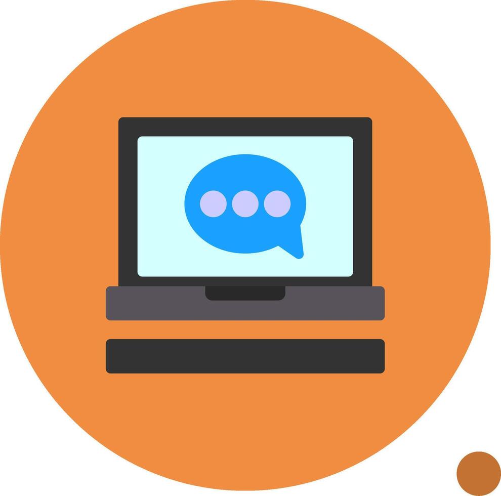 Chat Flat Shadow Icon vector