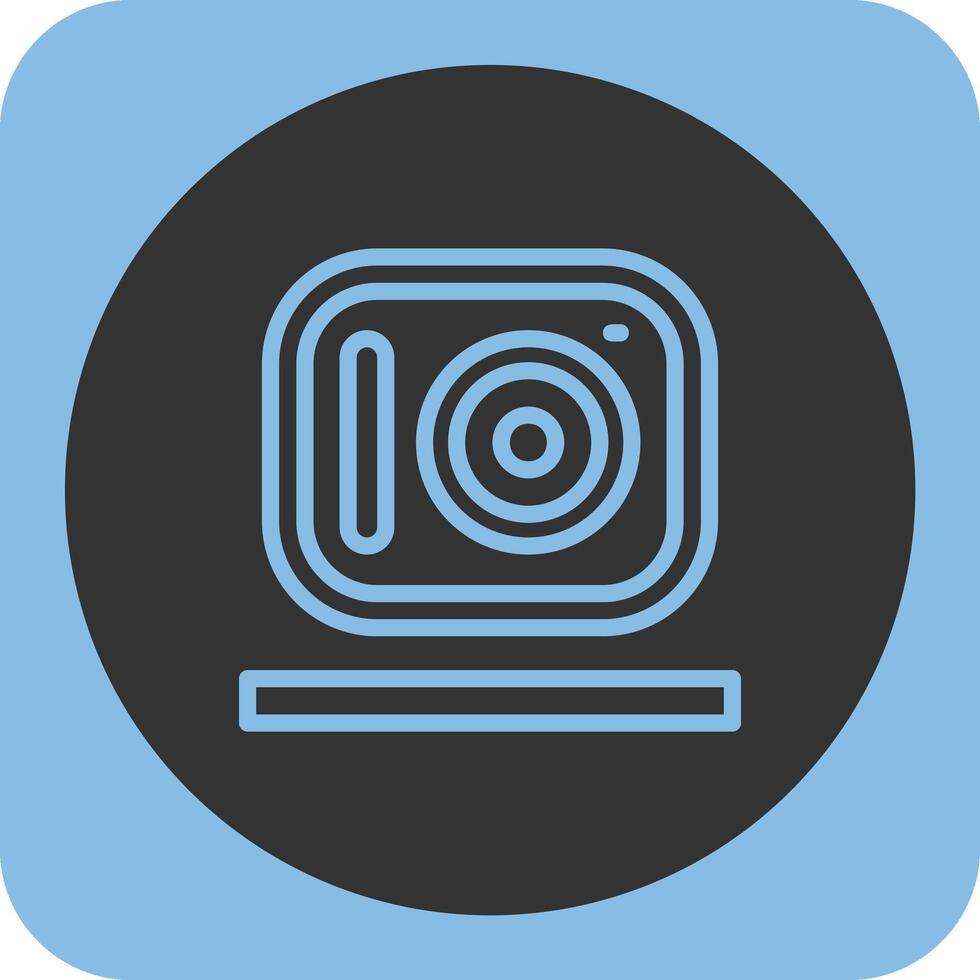 Camera Linear Round Icon vector