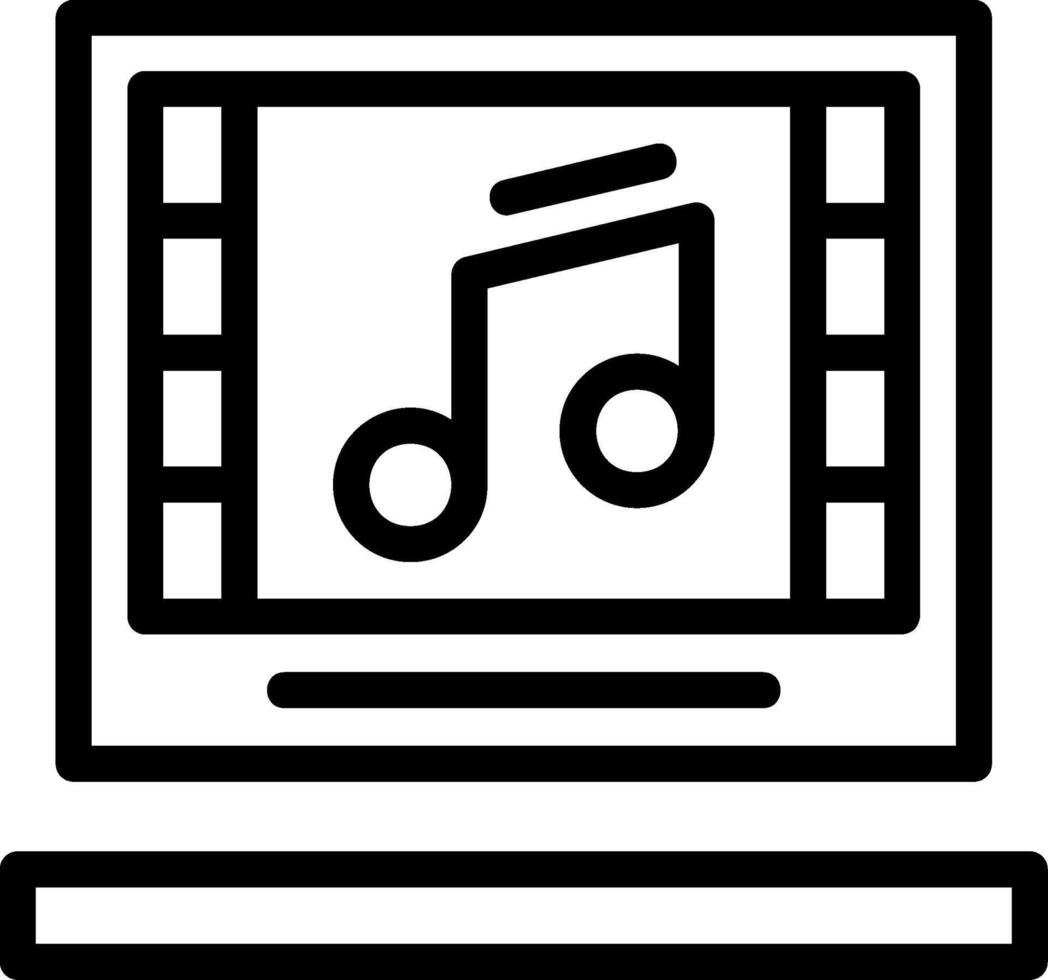 Music Line Icon vector