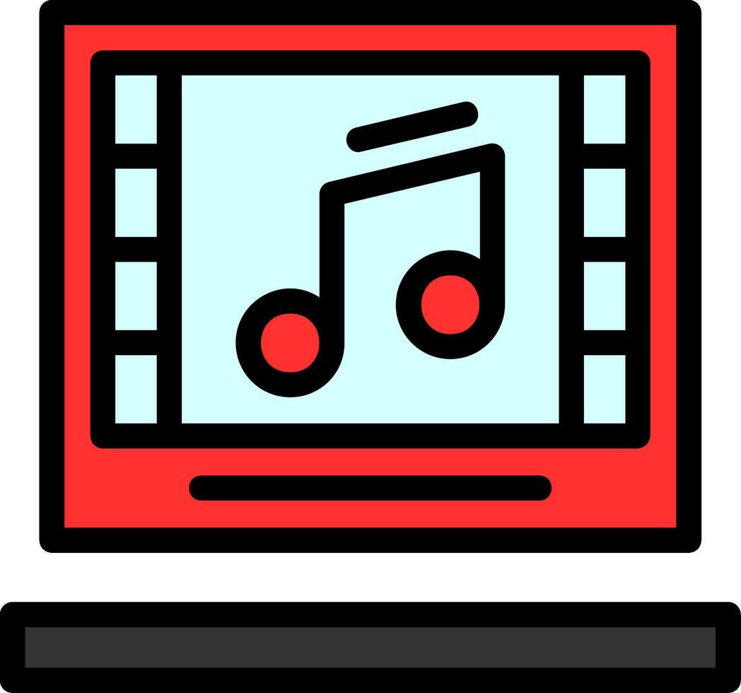 Music Line Filled Icon vector