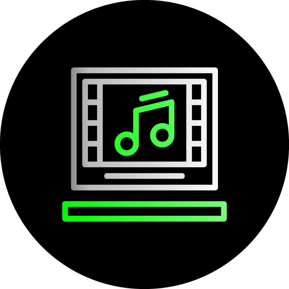 Music Dual Gradient Circle Icon vector