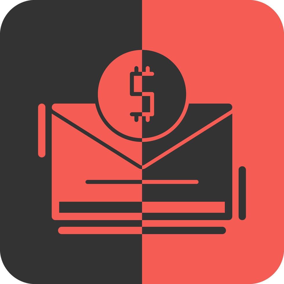 Dollar sign Red Inverse Icon vector