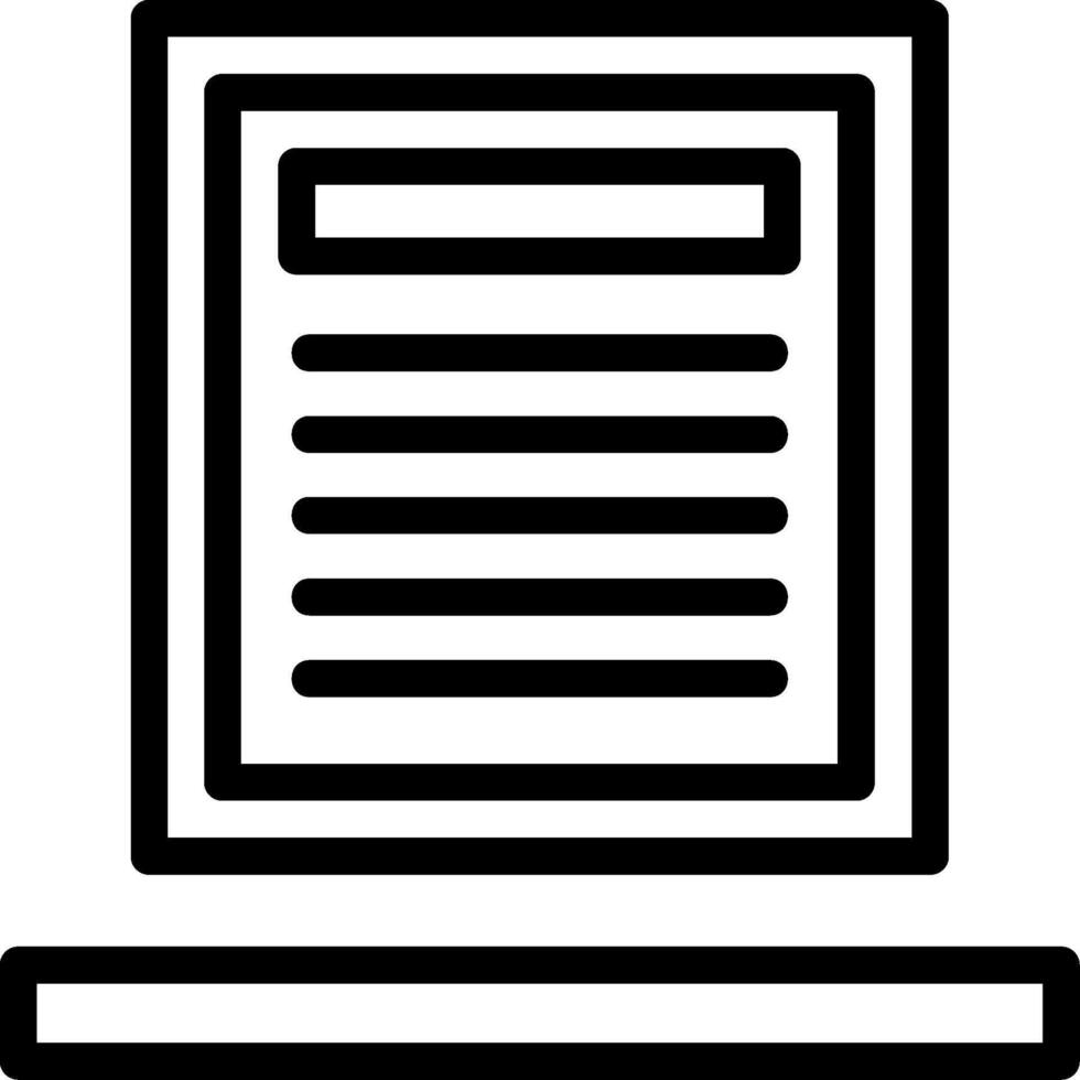 Document Line Icon vector