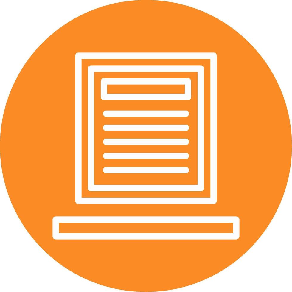 Document Outline Circle Icon vector