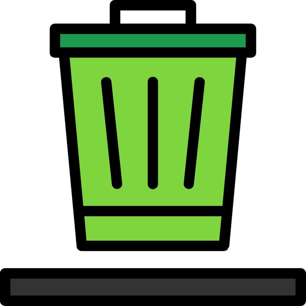 Trash Line Filled Icon vector