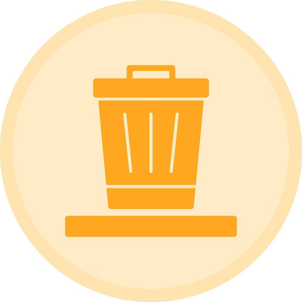 Trash Multicolor Circle Icon vector