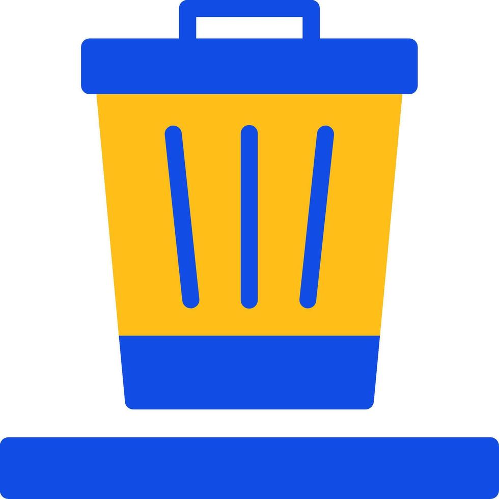 Trash Flat Two Color Icon vector
