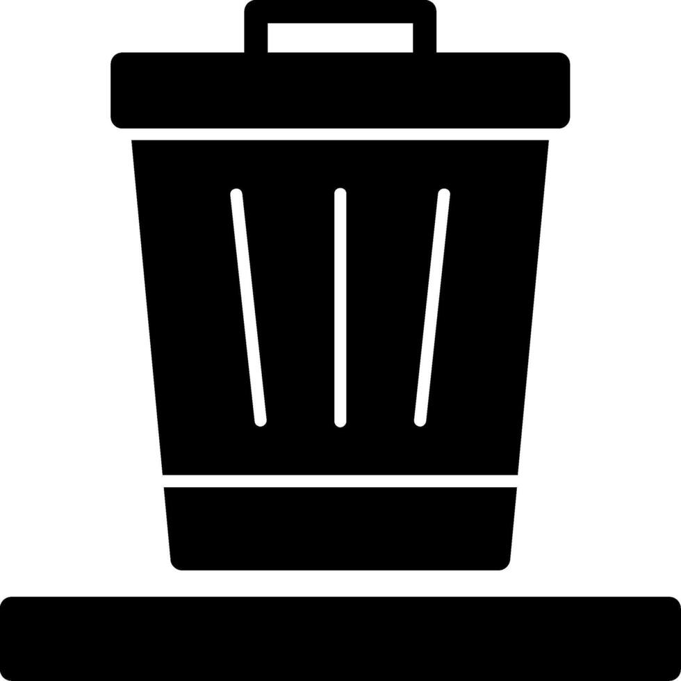 Trash Glyph Icon vector