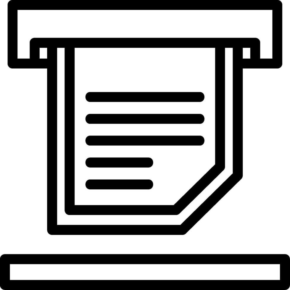 Print Line Icon vector