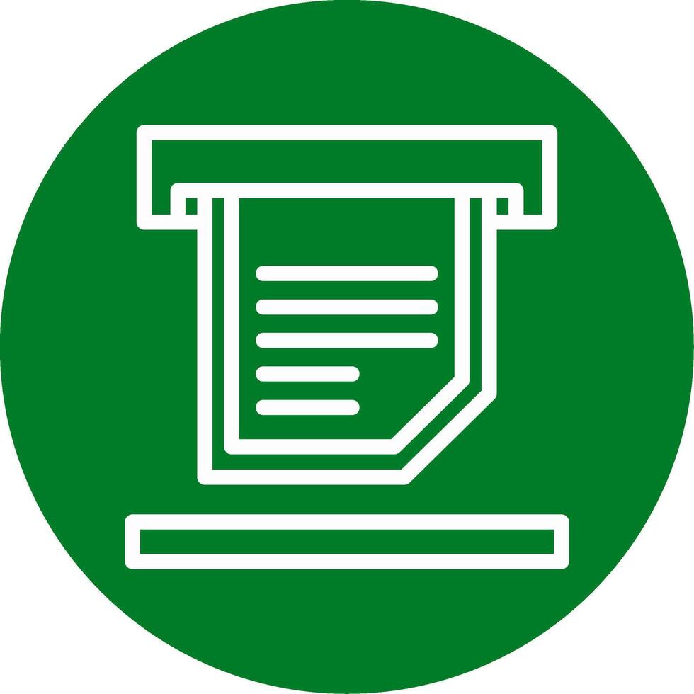 Print Outline Circle Icon vector