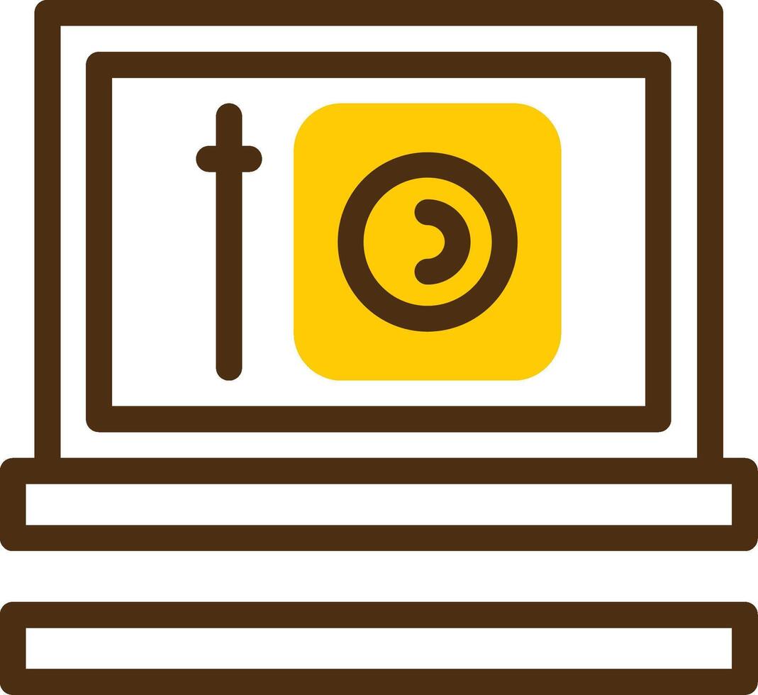 Edit Yellow Lieanr Circle Icon vector