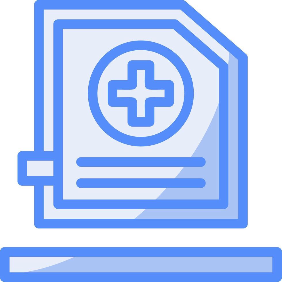 Add Line Filled Blue Icon vector