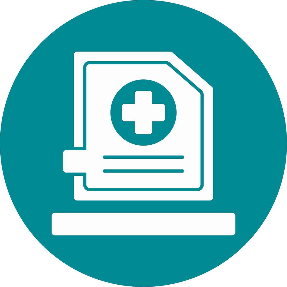 Add Glyph Circle Icon vector