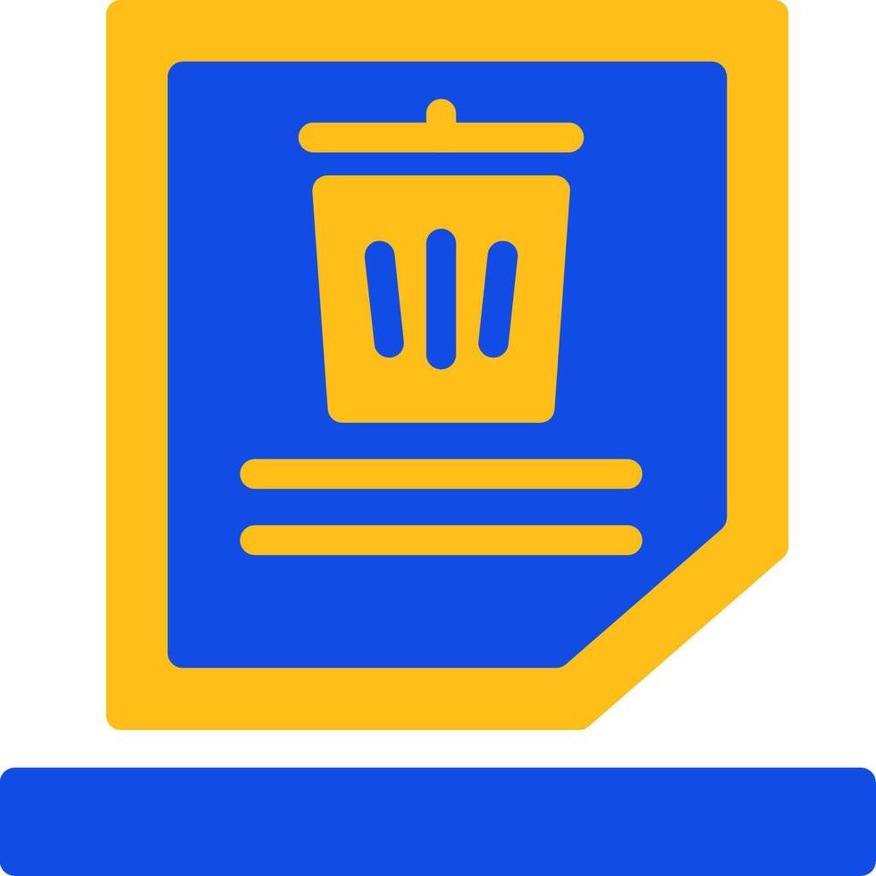 Delete Flat Two Color Icon vector