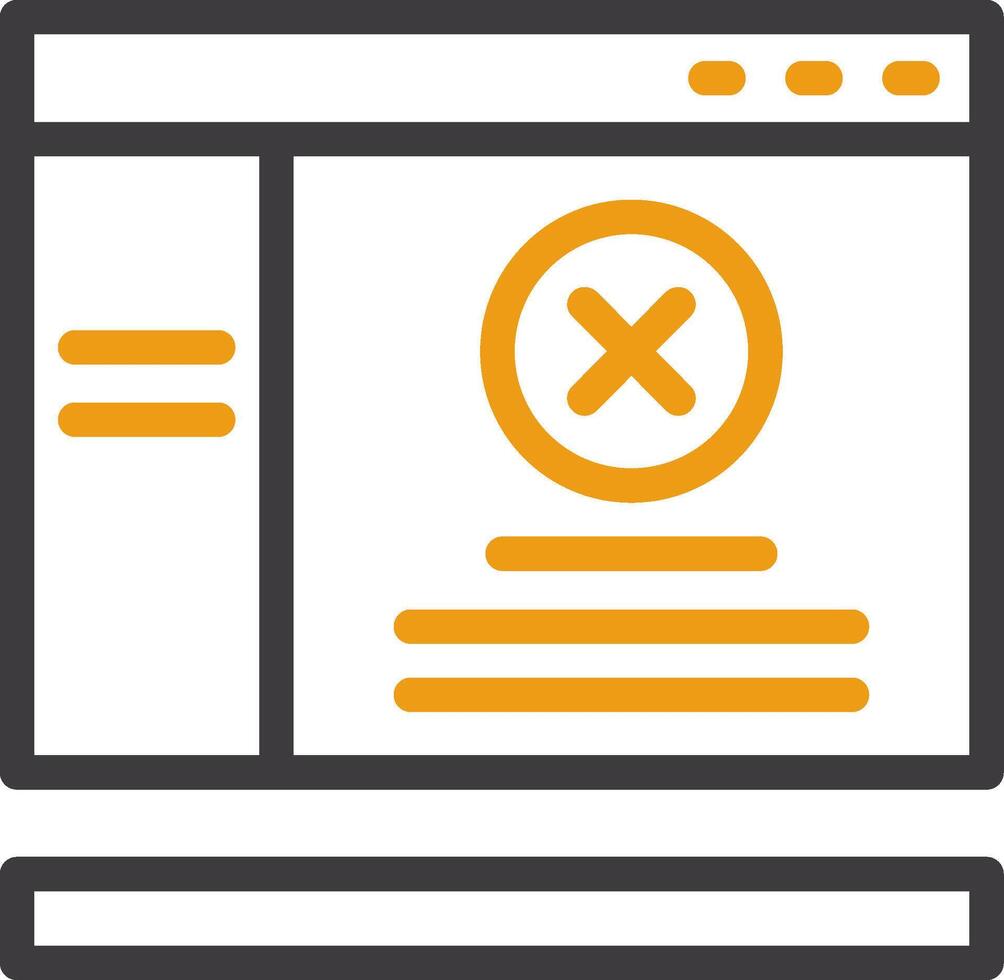 cruzar línea circulo icono vector