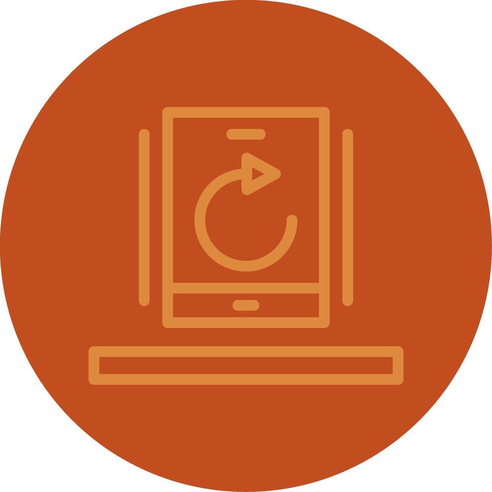 Undo Line Multi color Icon vector