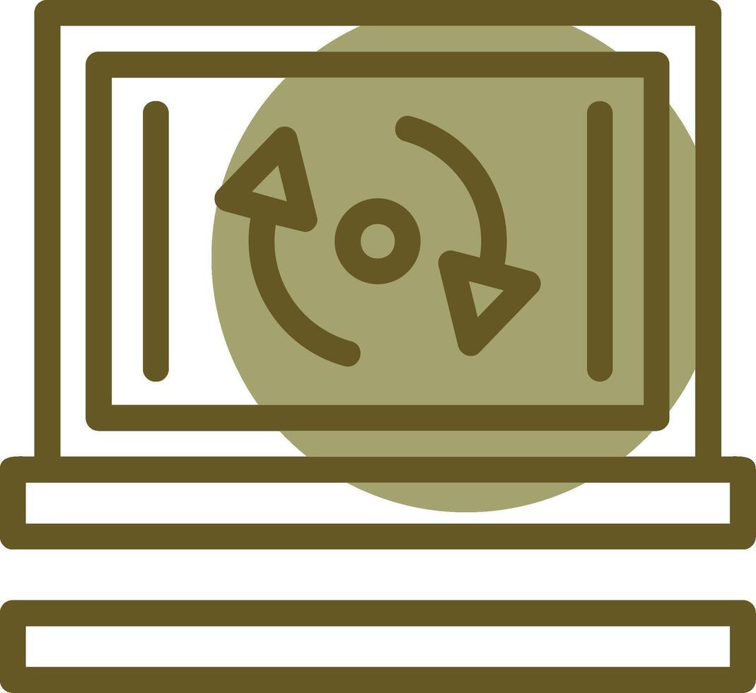 Refresh Linear Circle Icon vector