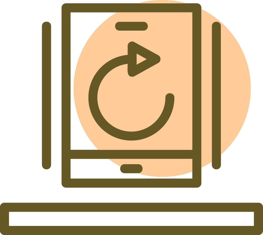 Undo Linear Circle Icon vector