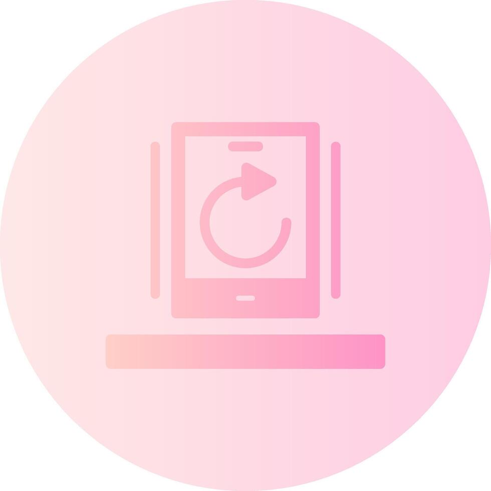 Undo Gradient Circle Icon vector