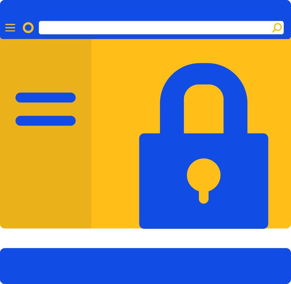 Lock Flat Two Color Icon vector