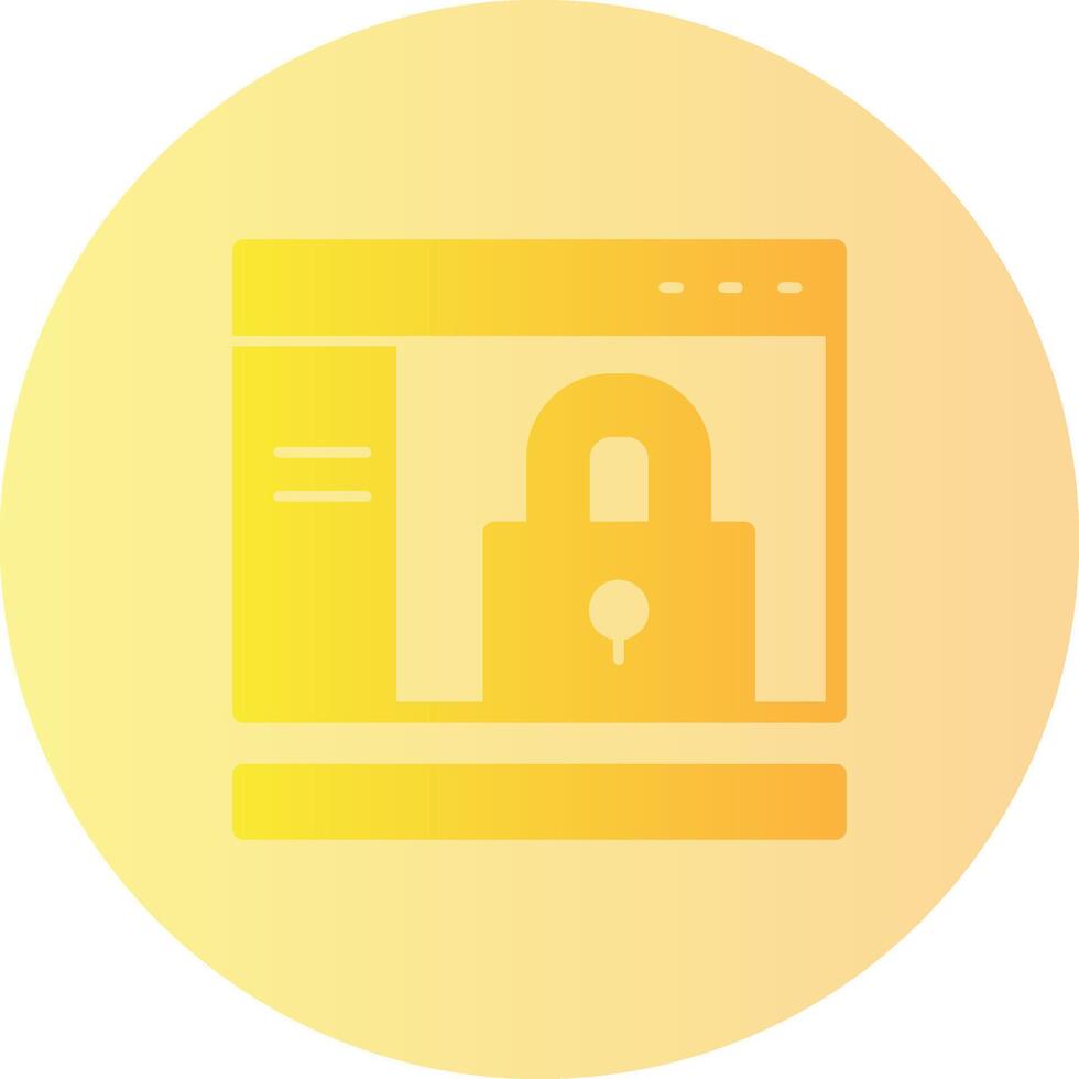 Lock Gradient Circle Icon vector