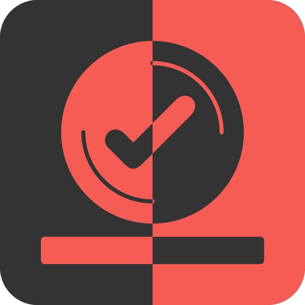 Checkmark circle Red Inverse Icon vector