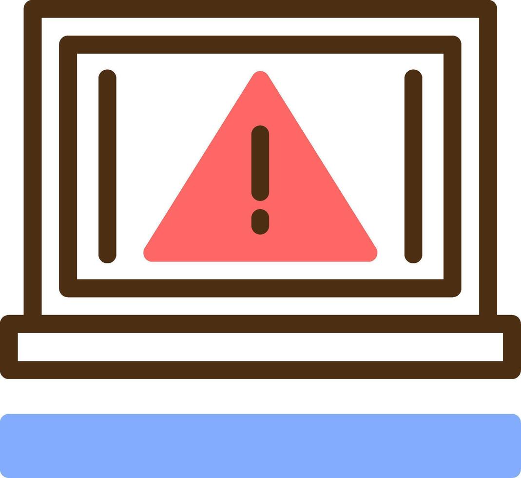 Warning Color Filled Icon vector