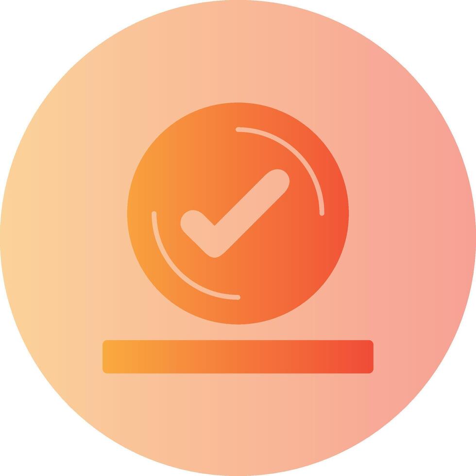 Checkmark circle Gradient Circle Icon vector