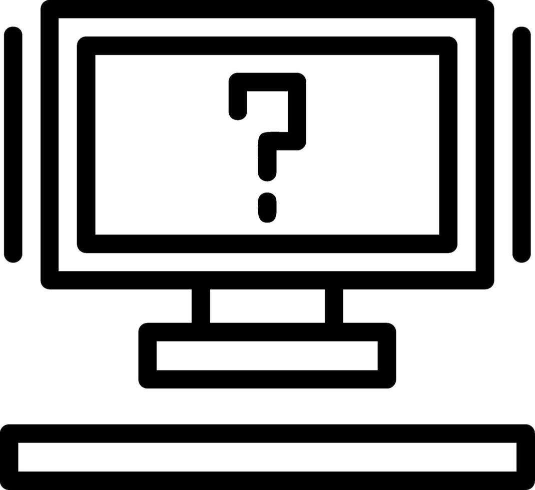 Question mark Line Icon vector