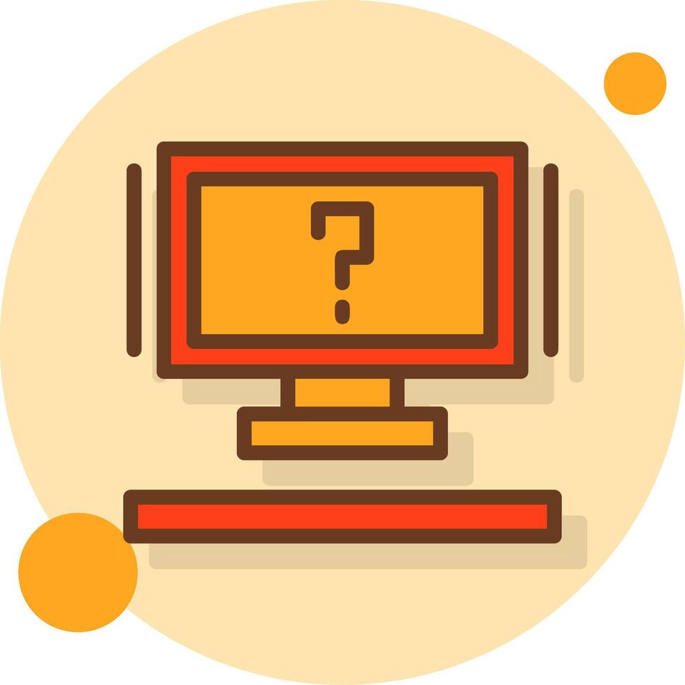 Question mark Filled Shadow Circle Icon vector