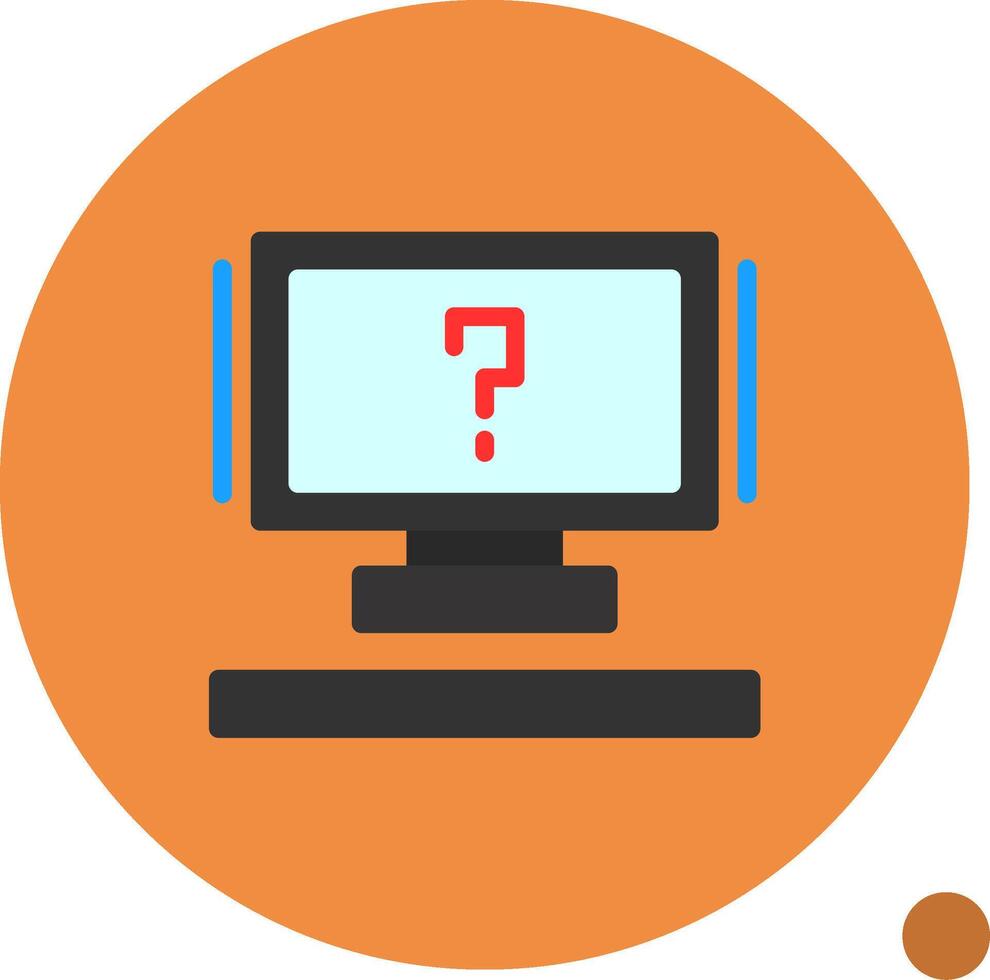 Question mark Flat Shadow Icon vector