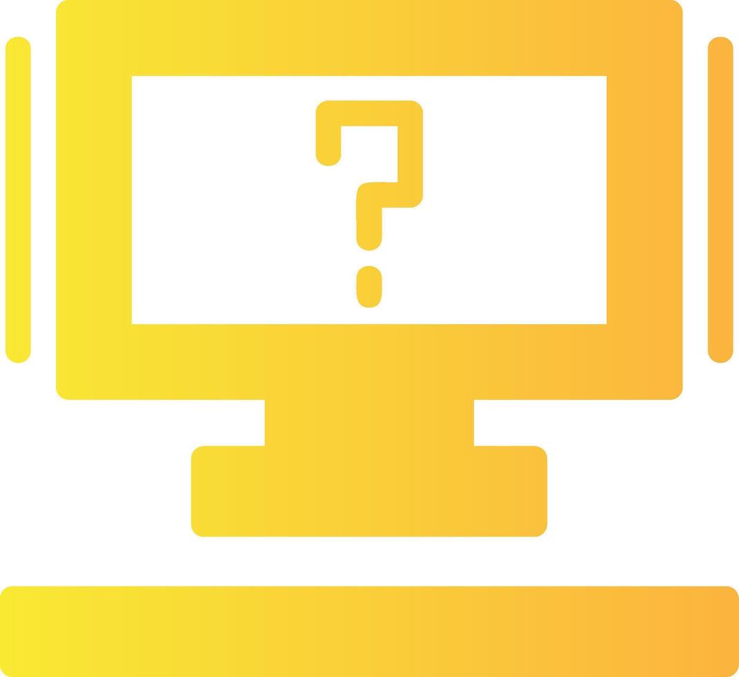 Question mark Solid Multi Gradient Icon vector