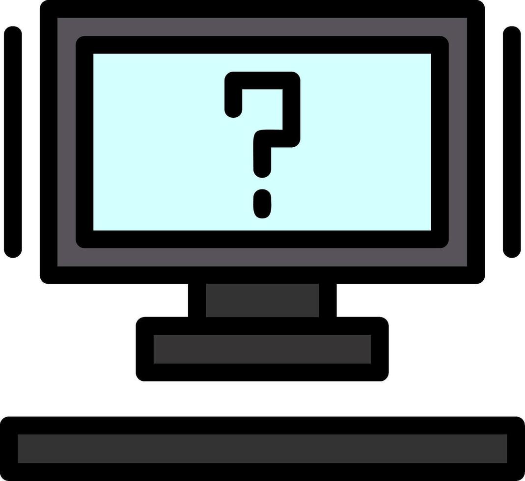 Question mark Line Filled Icon vector