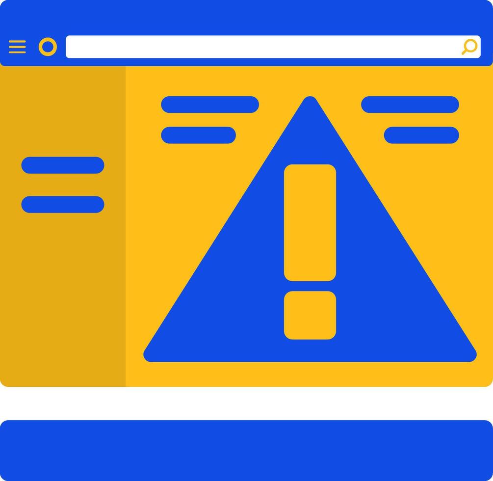 Exclamation mark Flat Two Color Icon vector