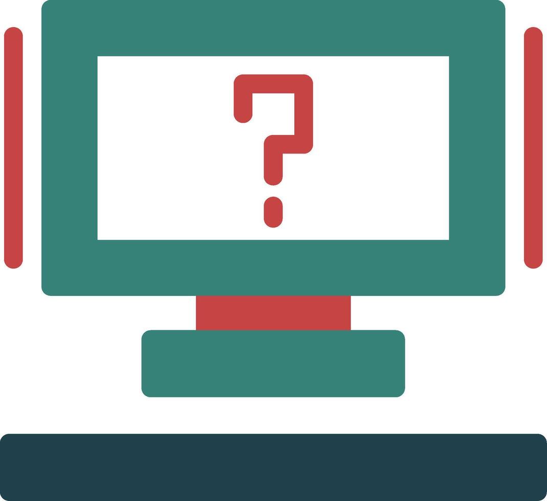 Question mark Glyph Two Color Icon vector