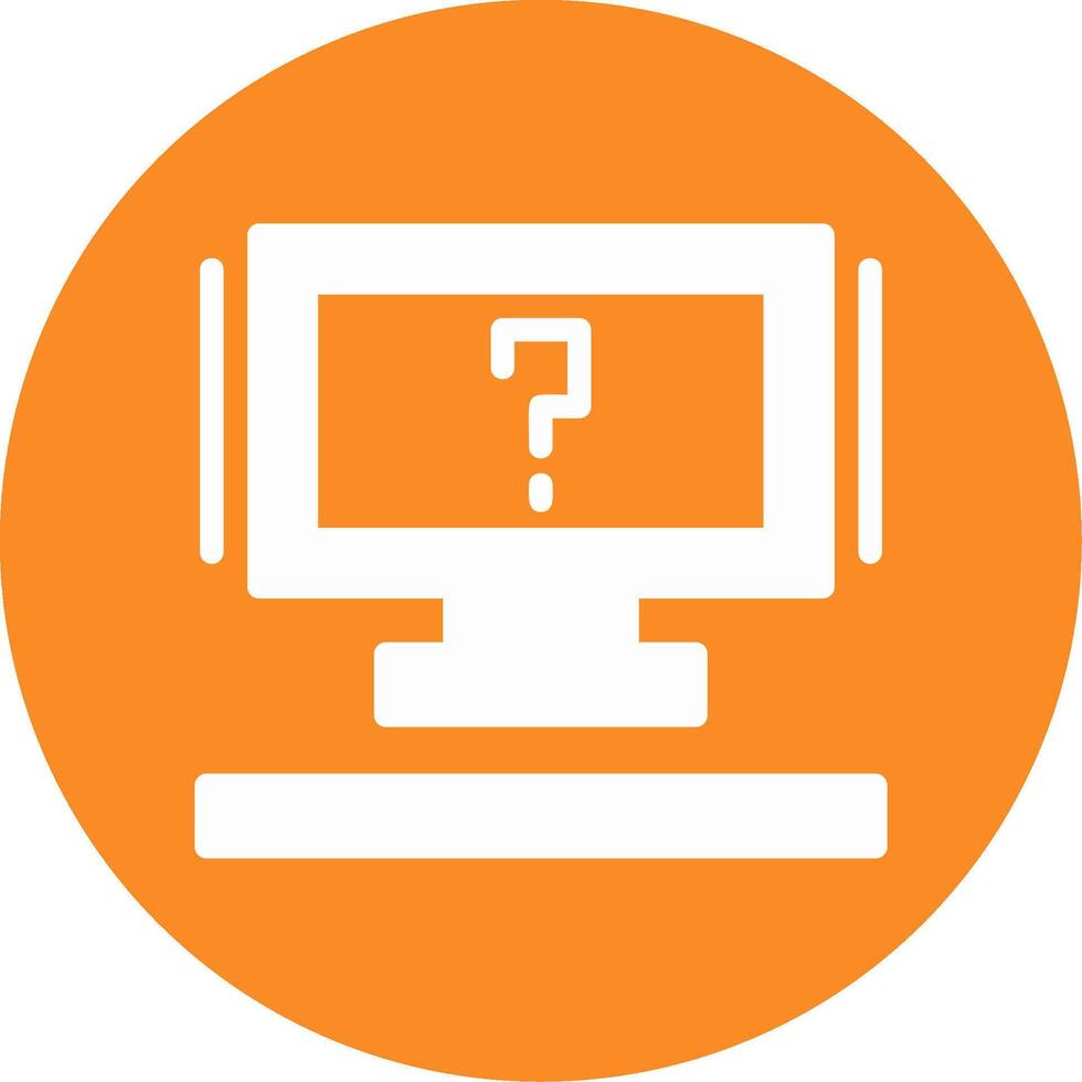 Question mark Line Two Color Icon vector