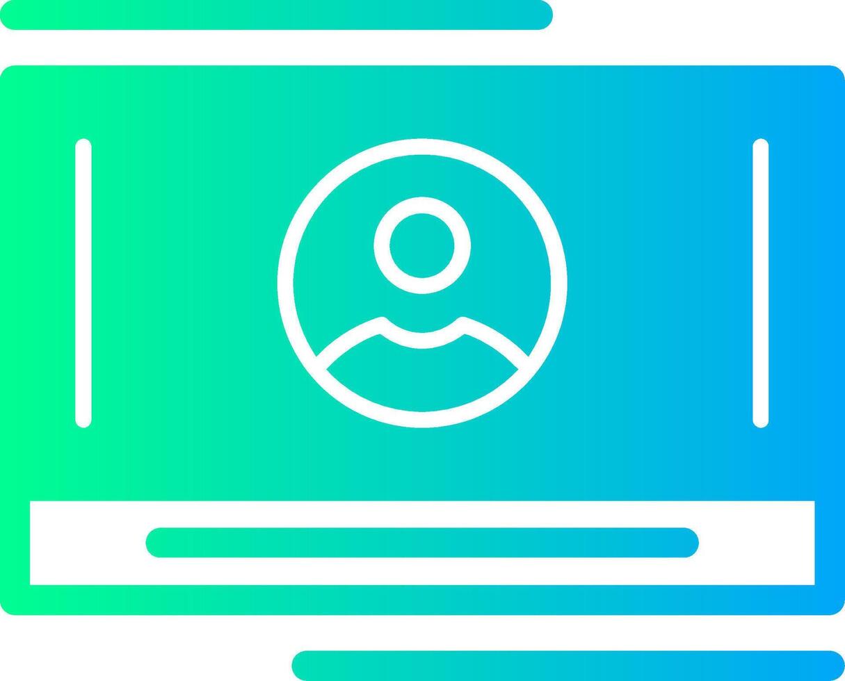 Business card Solid Multi Gradient Icon vector