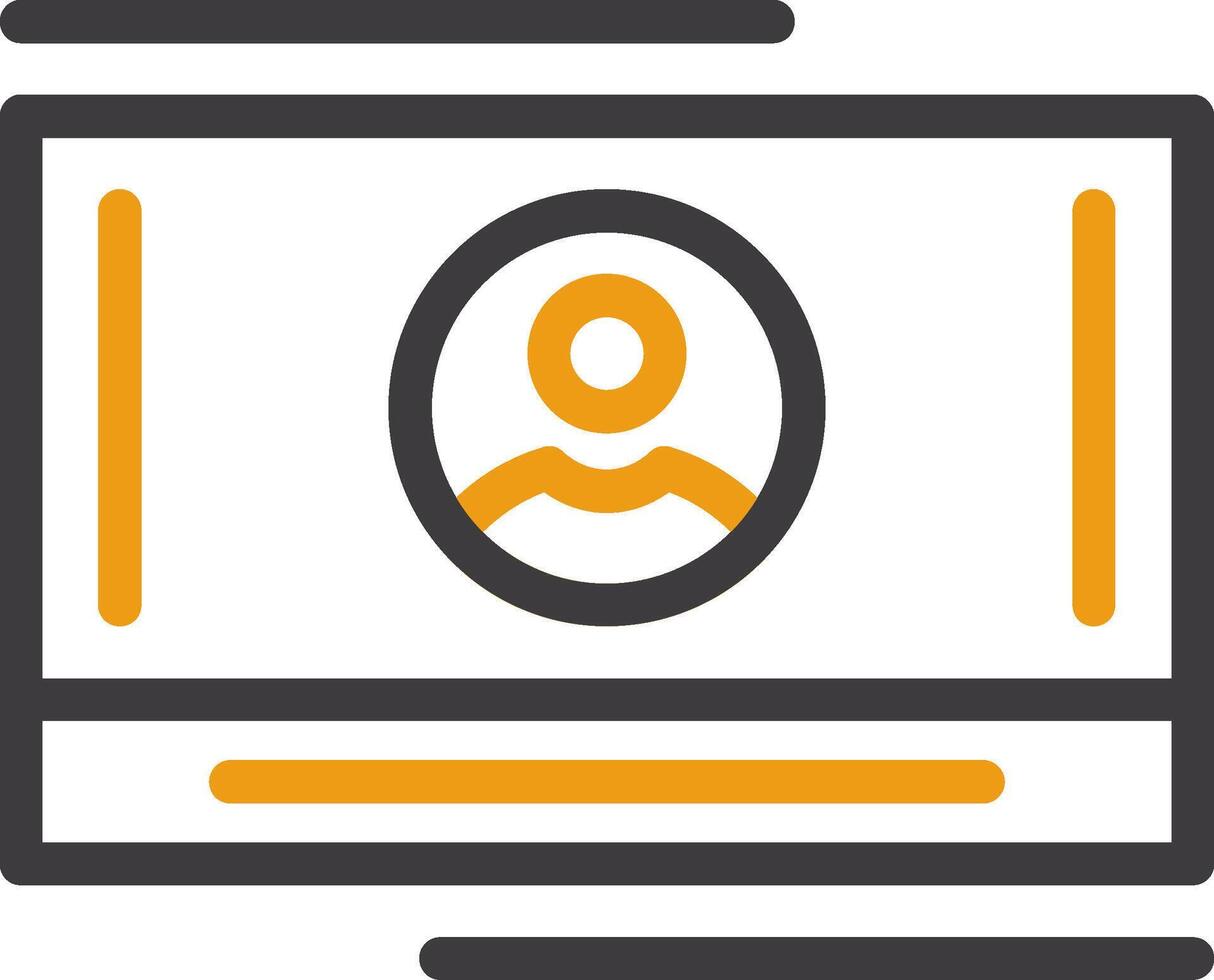 Business card Line Two Color Icon vector
