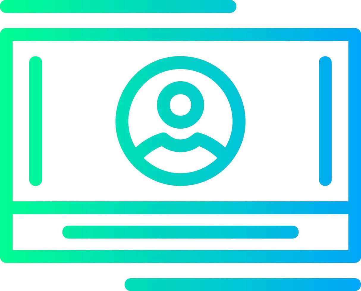 Business card Linear Gradient Icon vector