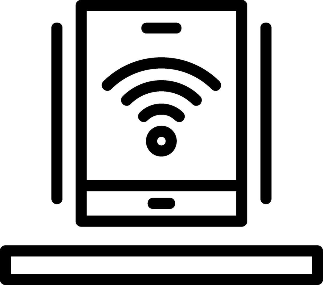 Wifi línea icono vector