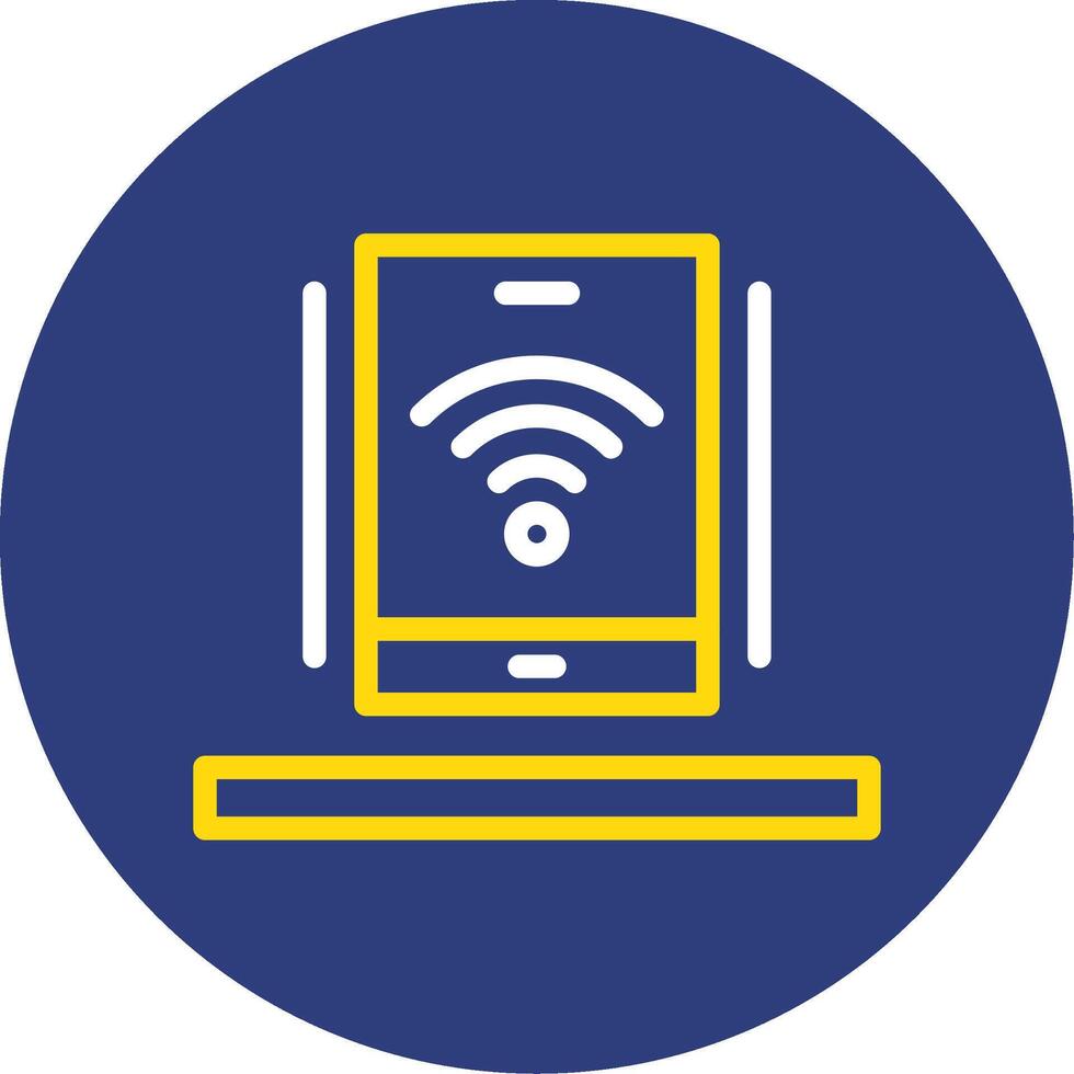 Wi-Fi Dual Line Circle Icon vector