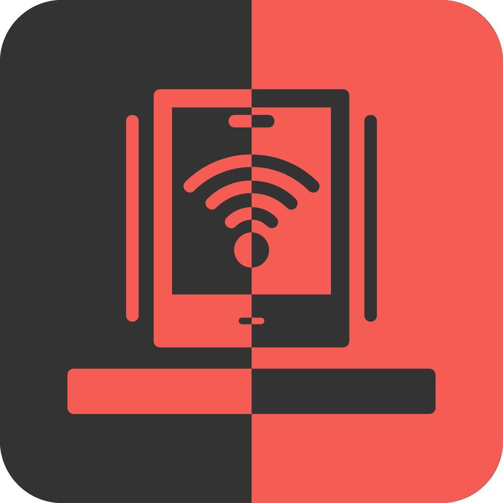 Wi-Fi Red Inverse Icon vector