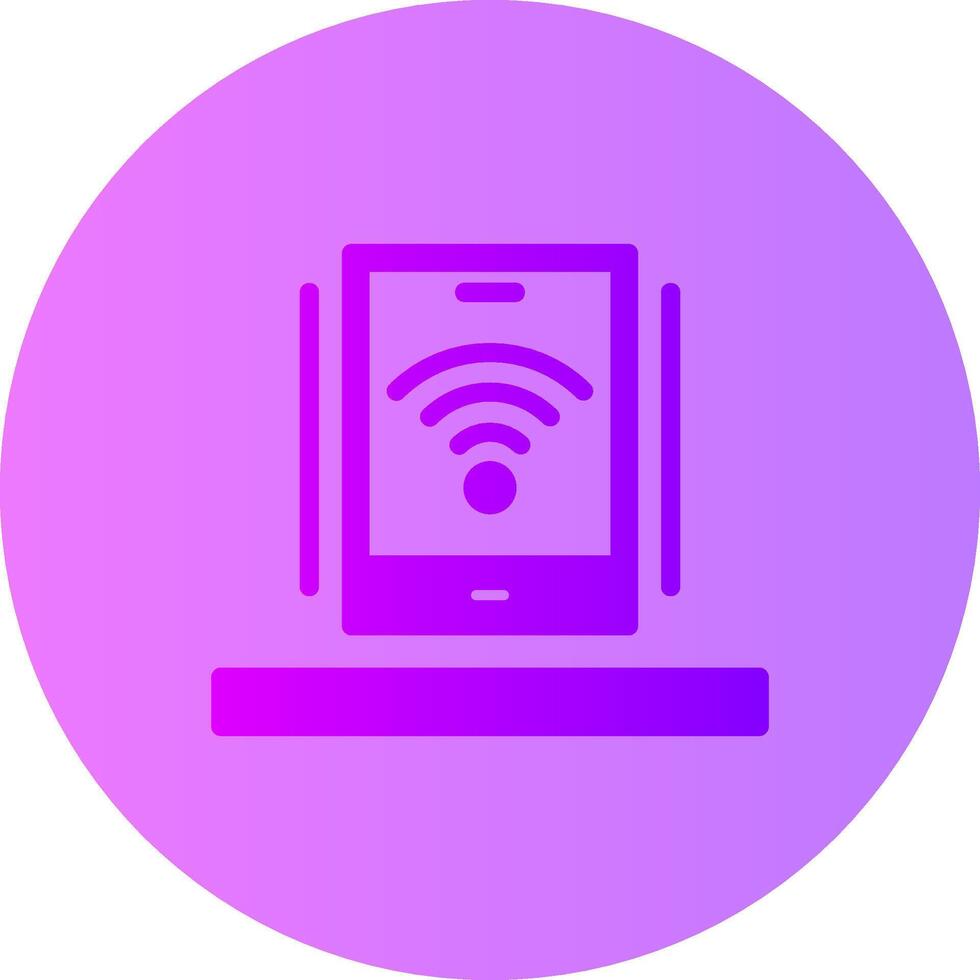 Wifi degradado circulo icono vector