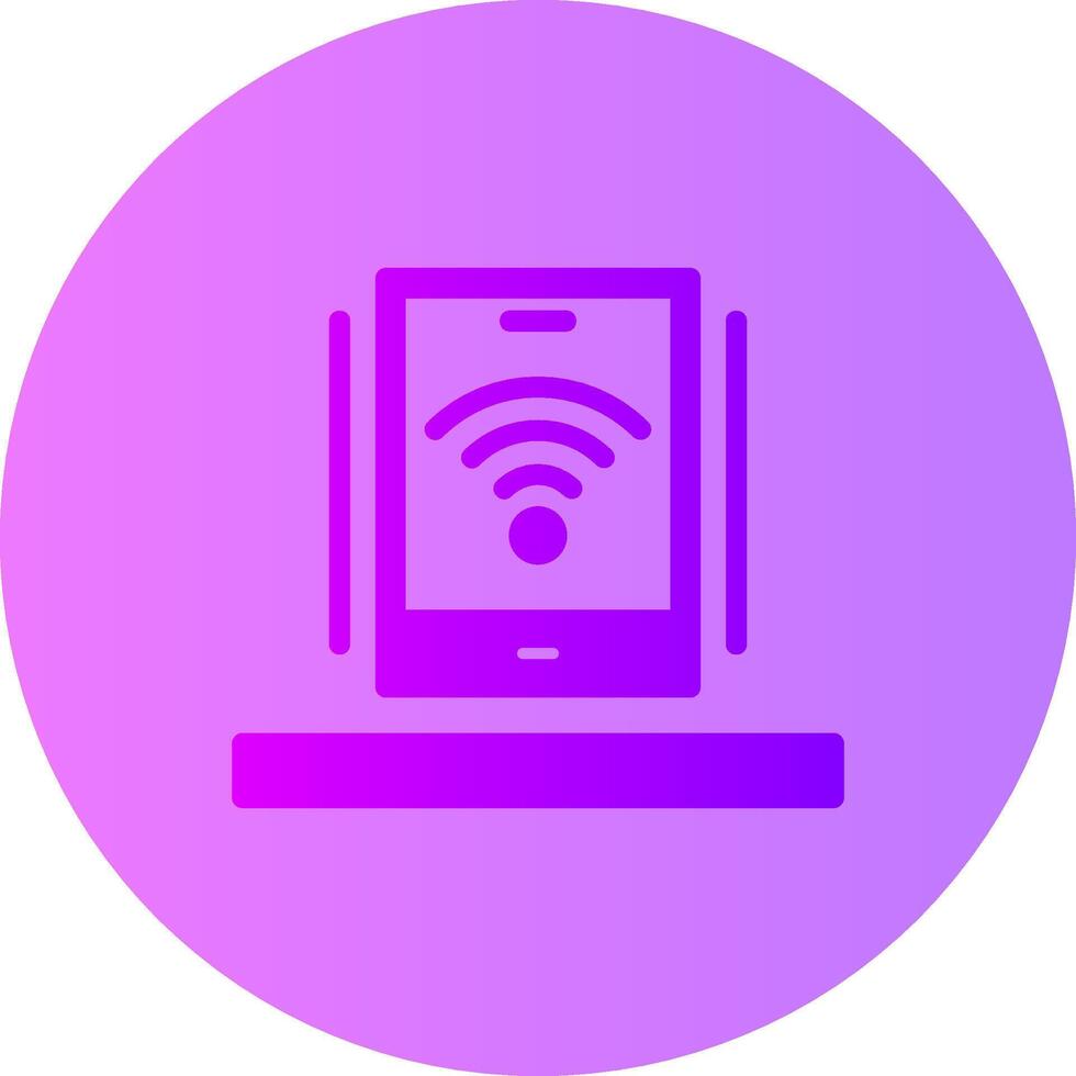 Wi-Fi Gradient Circle Icon vector
