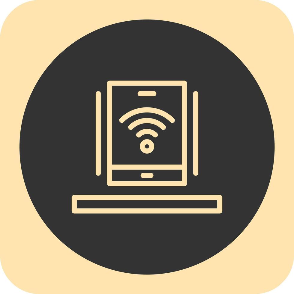 Wi-Fi Linear Round Icon vector