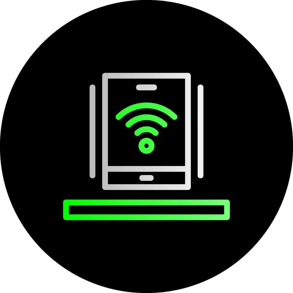 Wi-Fi Dual Gradient Circle Icon vector