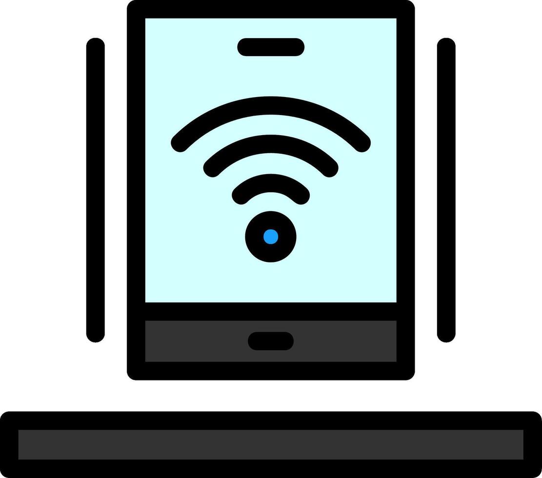 Wi-Fi Line Filled Icon vector