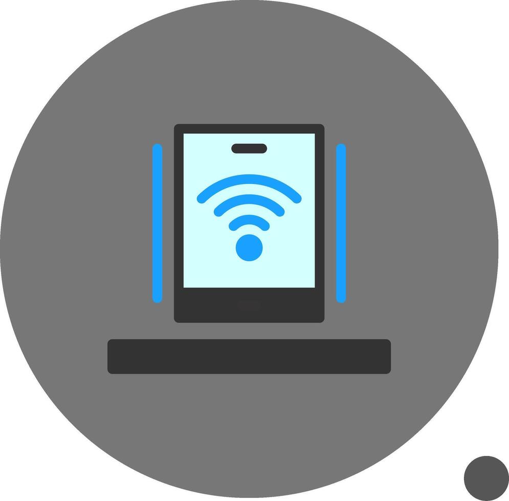 Wifi plano sombra icono vector