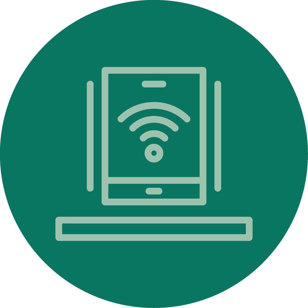 Wi-Fi Line Multi color Icon vector