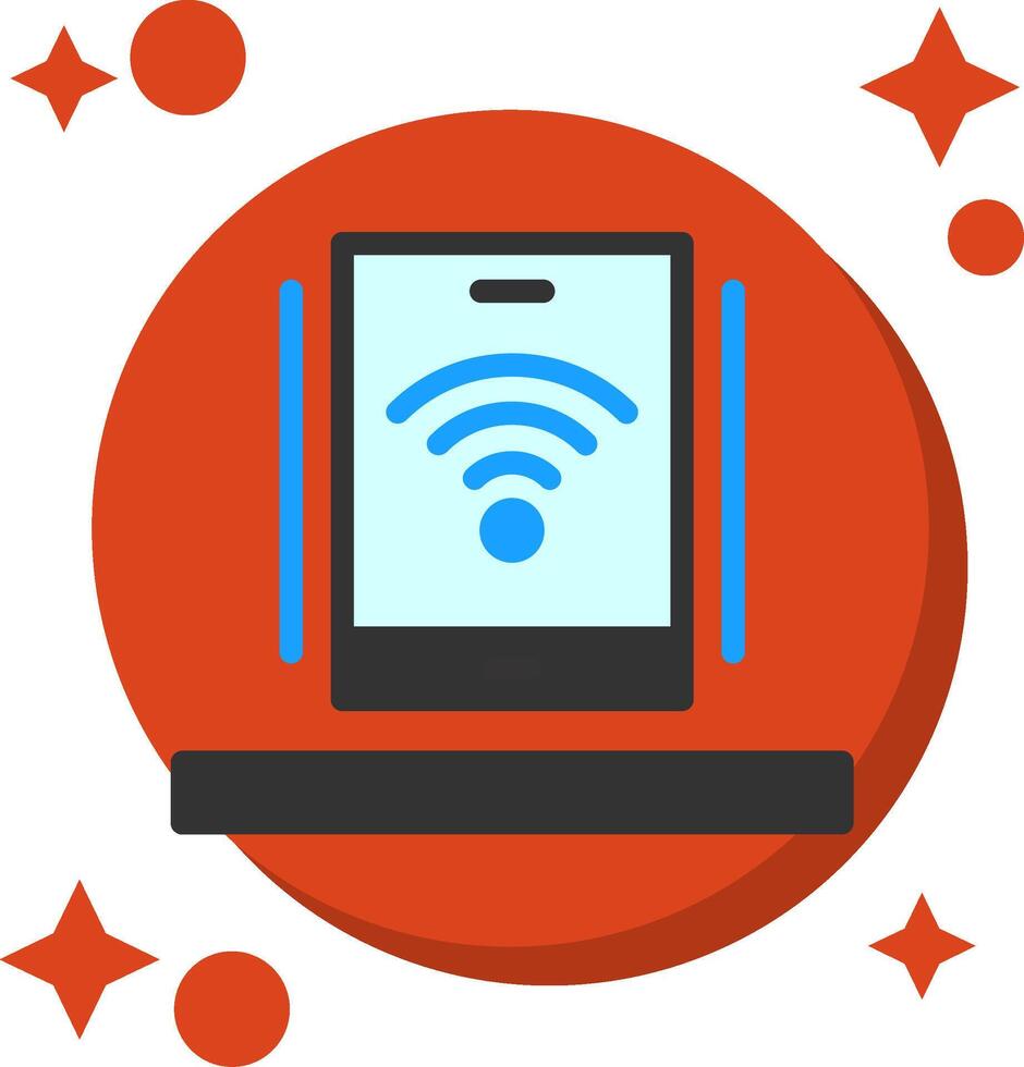 Wi-Fi Tailed Color Icon vector